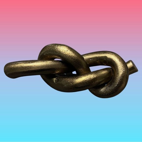 NWOT Studio Mcgee Target Decor Knot Gold Metal Cast Threshold Spring - Picture 2 of 3